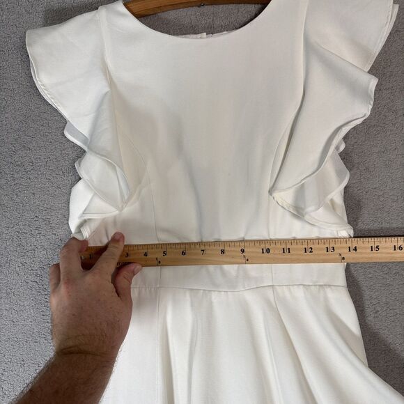 Chelsea And Violet Women’s Dress Size S Ruffle Mini Wedding Bride Rehearsal - Picture 6 of 15